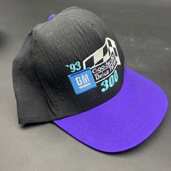 Vintage 1993 GM Goodwrench Delco Battery 300 Snapback Hat Cap Black Purple USA - Picture 11 of 11